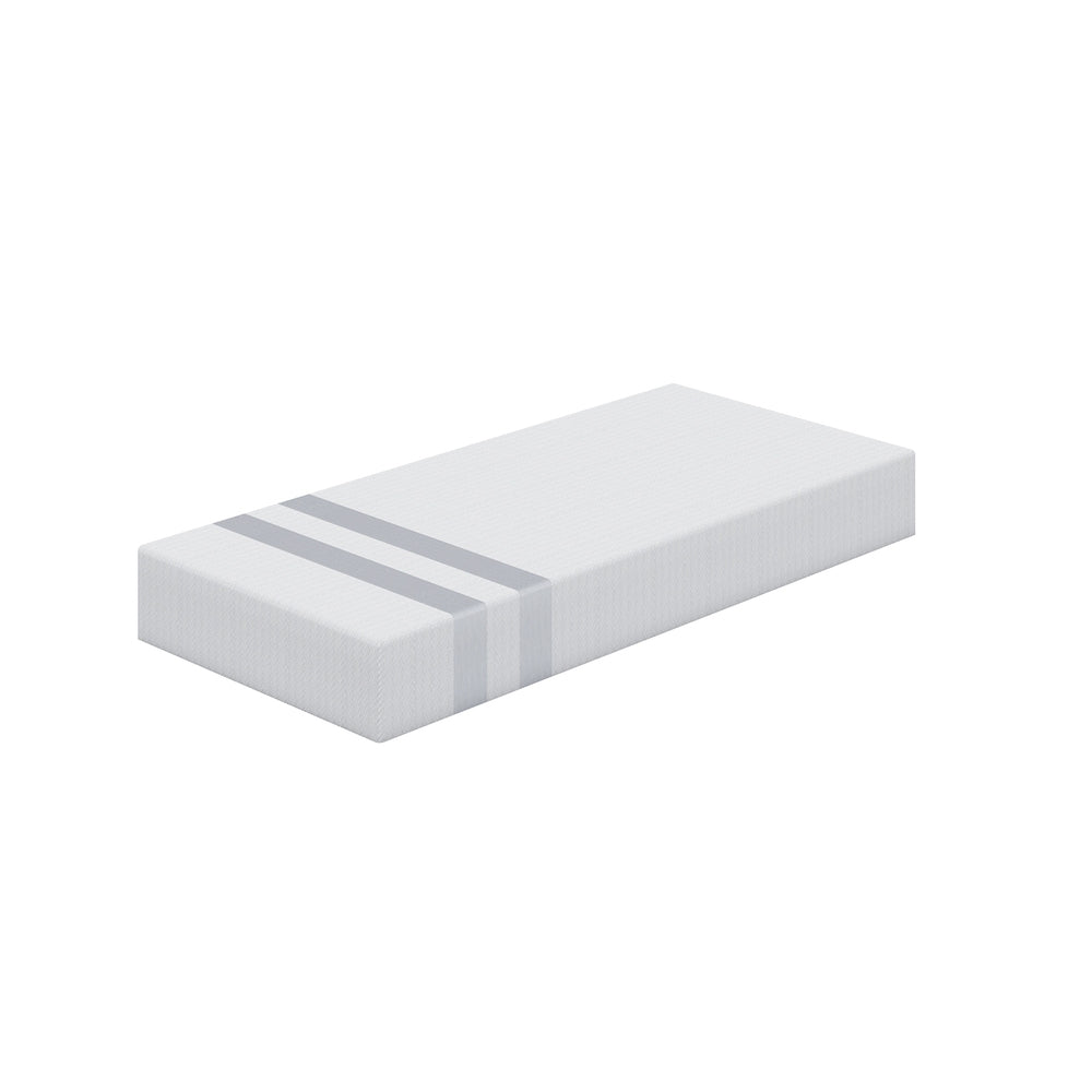 Single Memory Foam Mattress 25cm Cooling Gel Foam Mattress in a Box with a medium feel, shown on white background