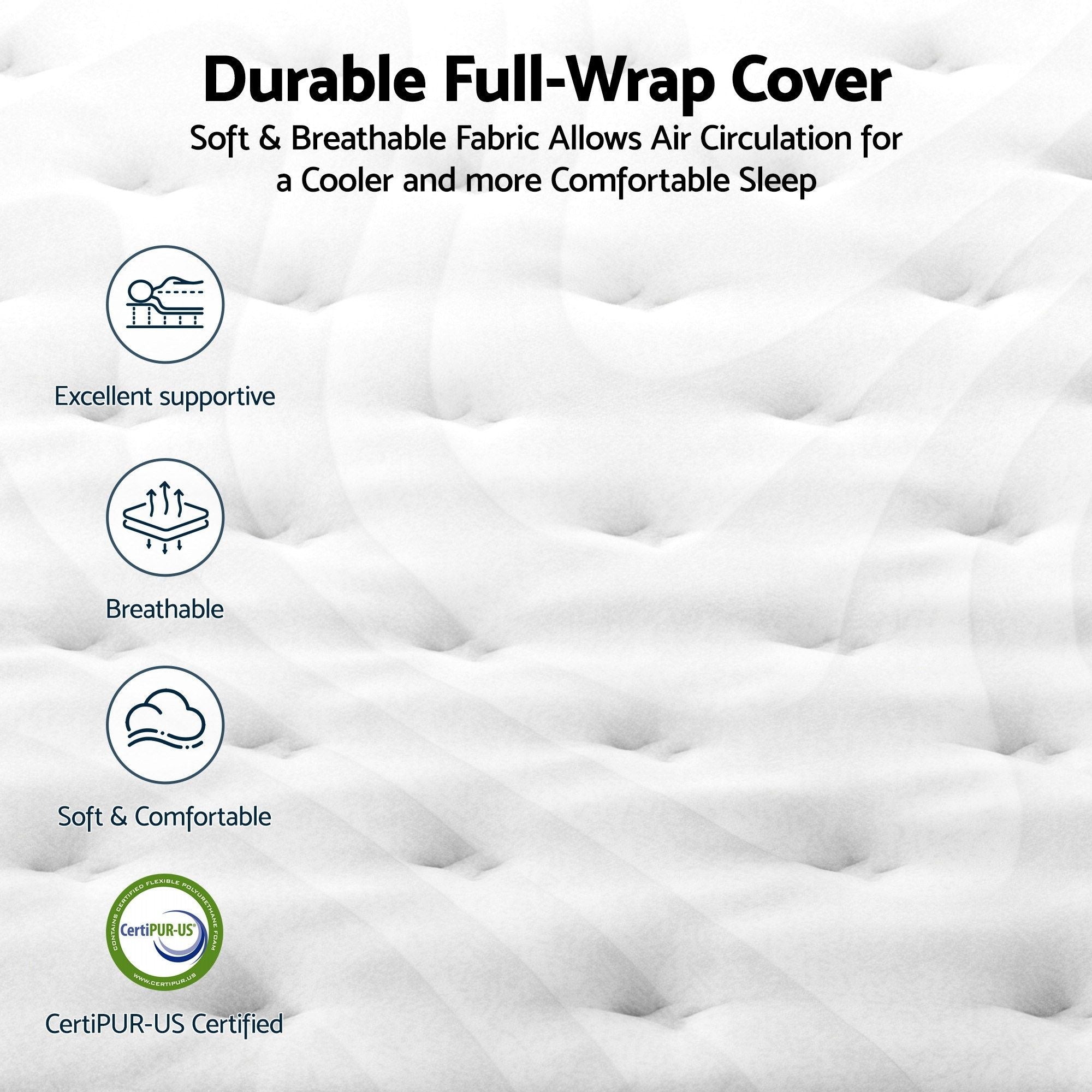 Double 30cm Medium Firm Latex Mattress and Pine Bed Frame Bundle
