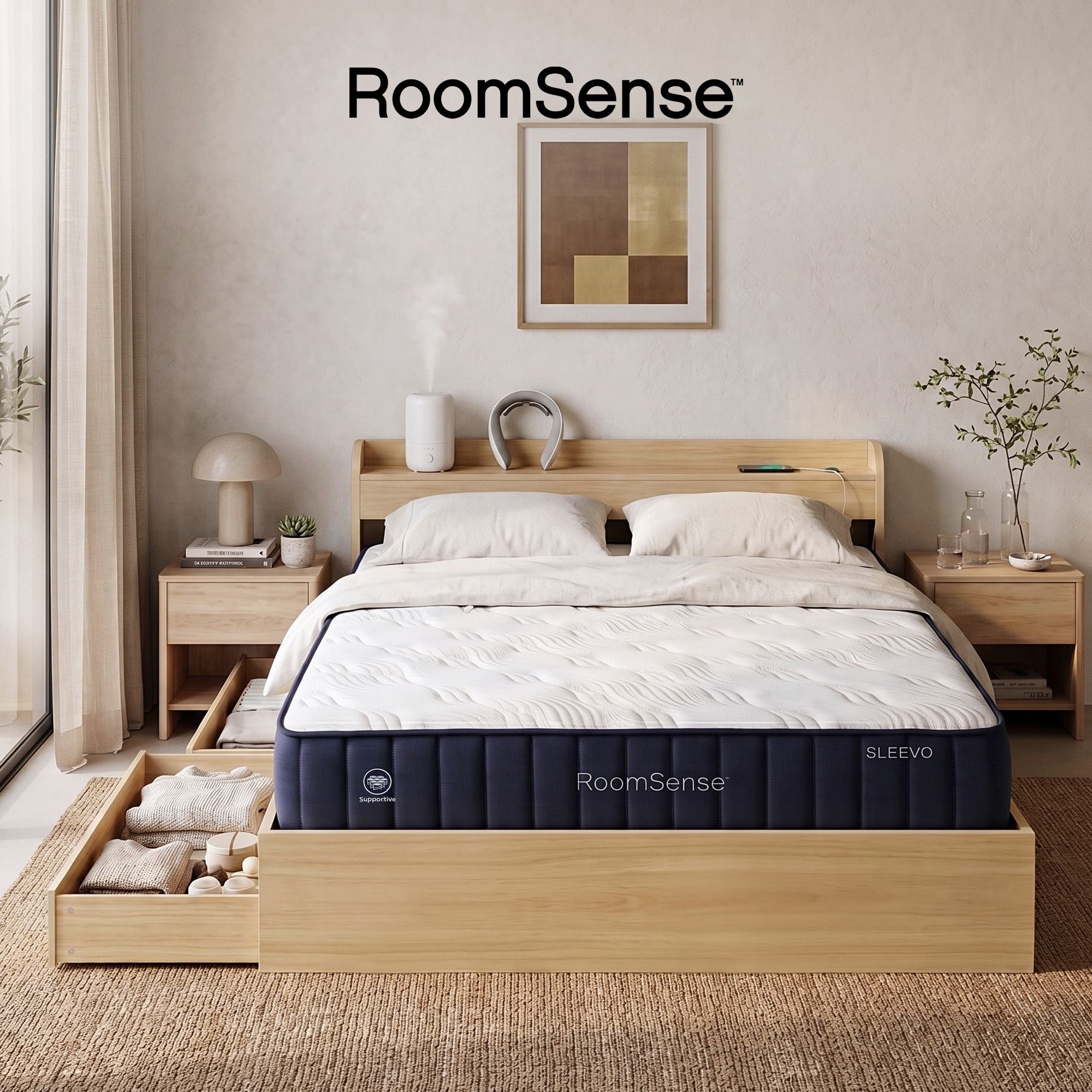 Queen 26cm Firm Mattress and Storage Bed Frame Bundle