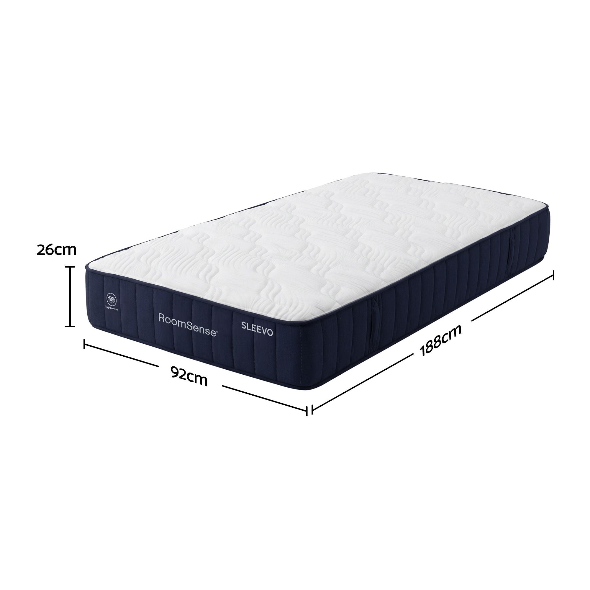 Single 26cm Firm Mattress with Storage Bed Frame - Neutral