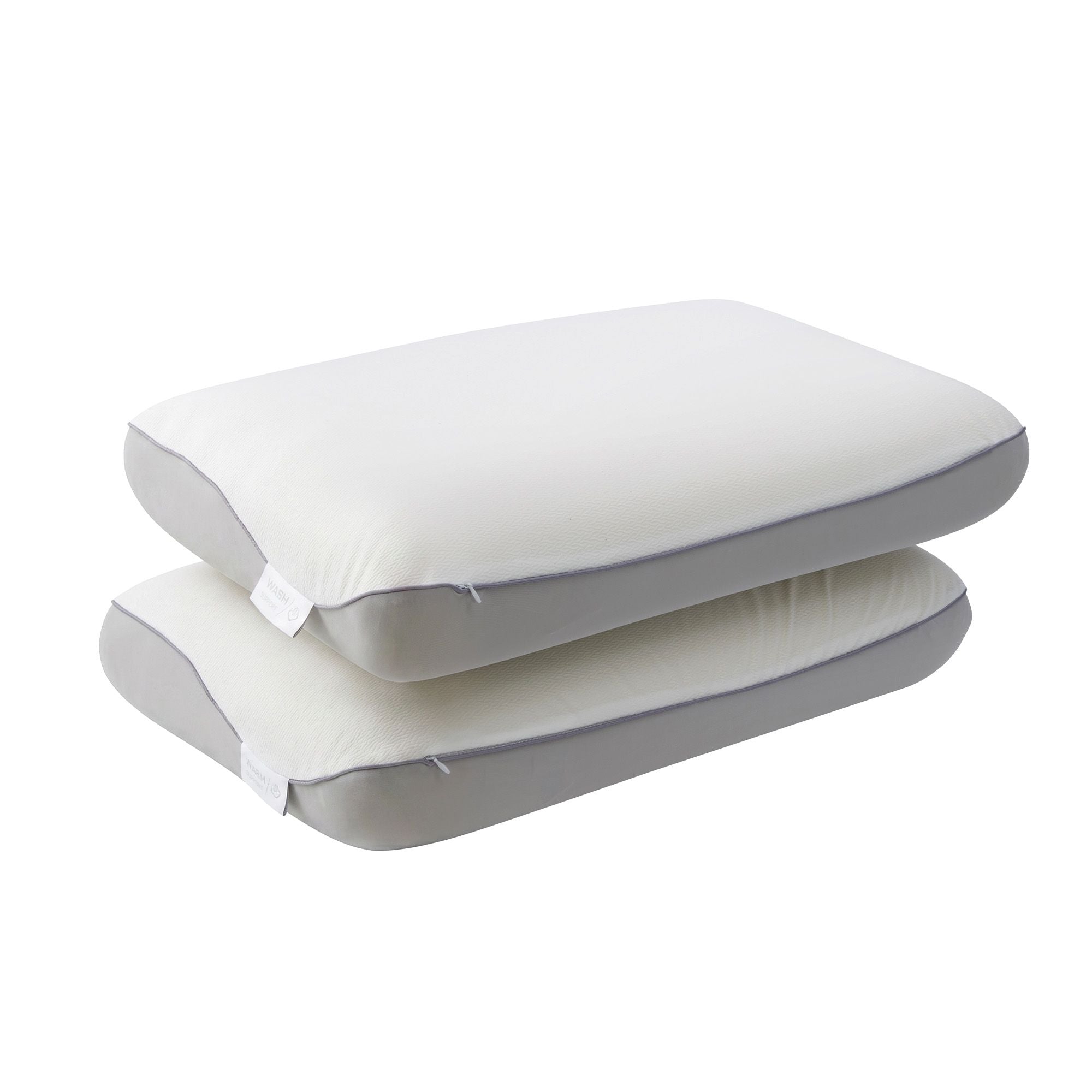 Reversible Dual-Sided Memory Foam Pillow, Ice-Cooling & Warm Fabric Sides, 55D Ultra-High Density Ergonomic Contour Pillow for Neck Pain Relief, Back & Side Sleepers