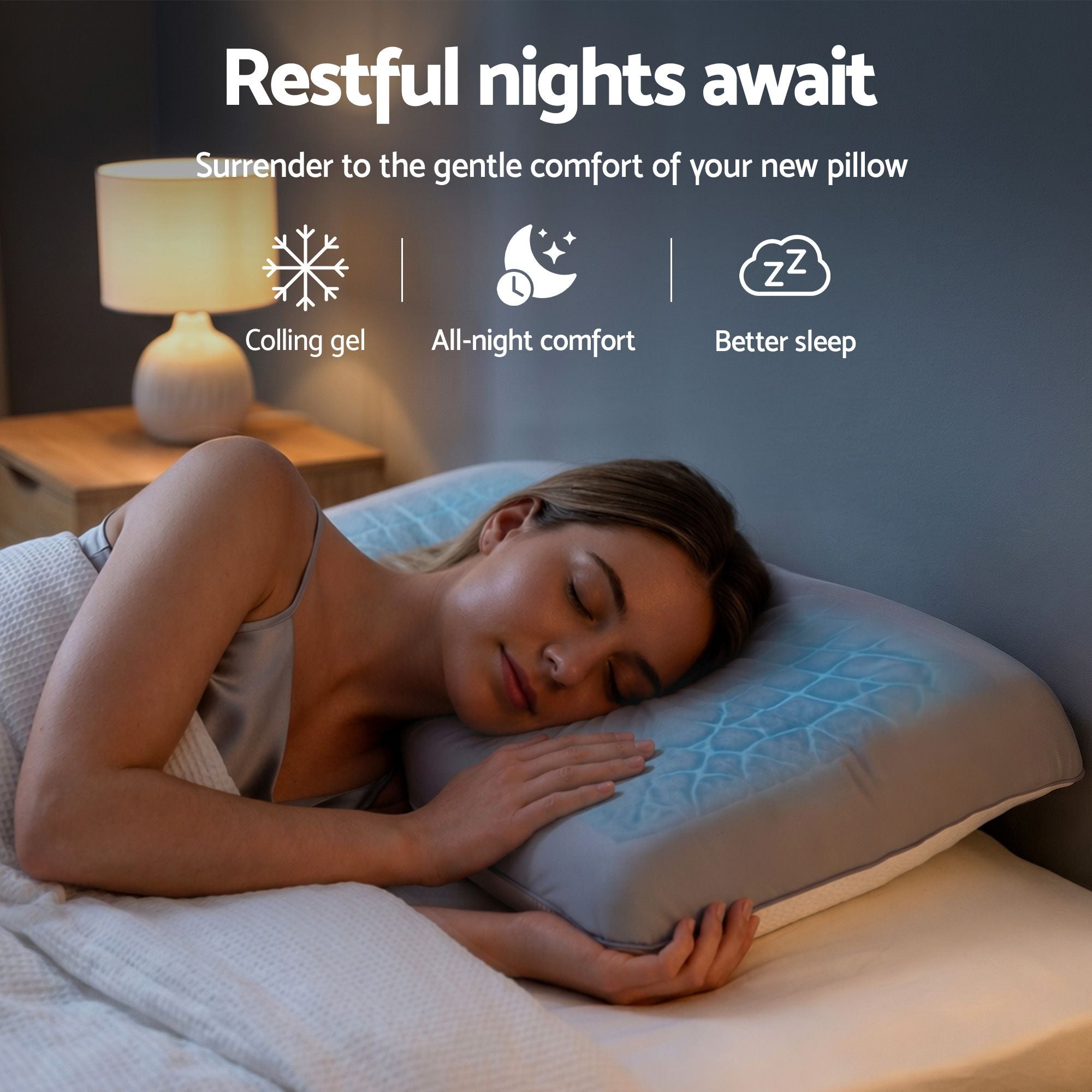 Reversible Dual-Sided Memory Foam Pillow, Ice-Cooling & Warm Fabric Sides, 55D Ultra-High Density Ergonomic Contour Pillow for Neck Pain Relief, Back & Side Sleepers