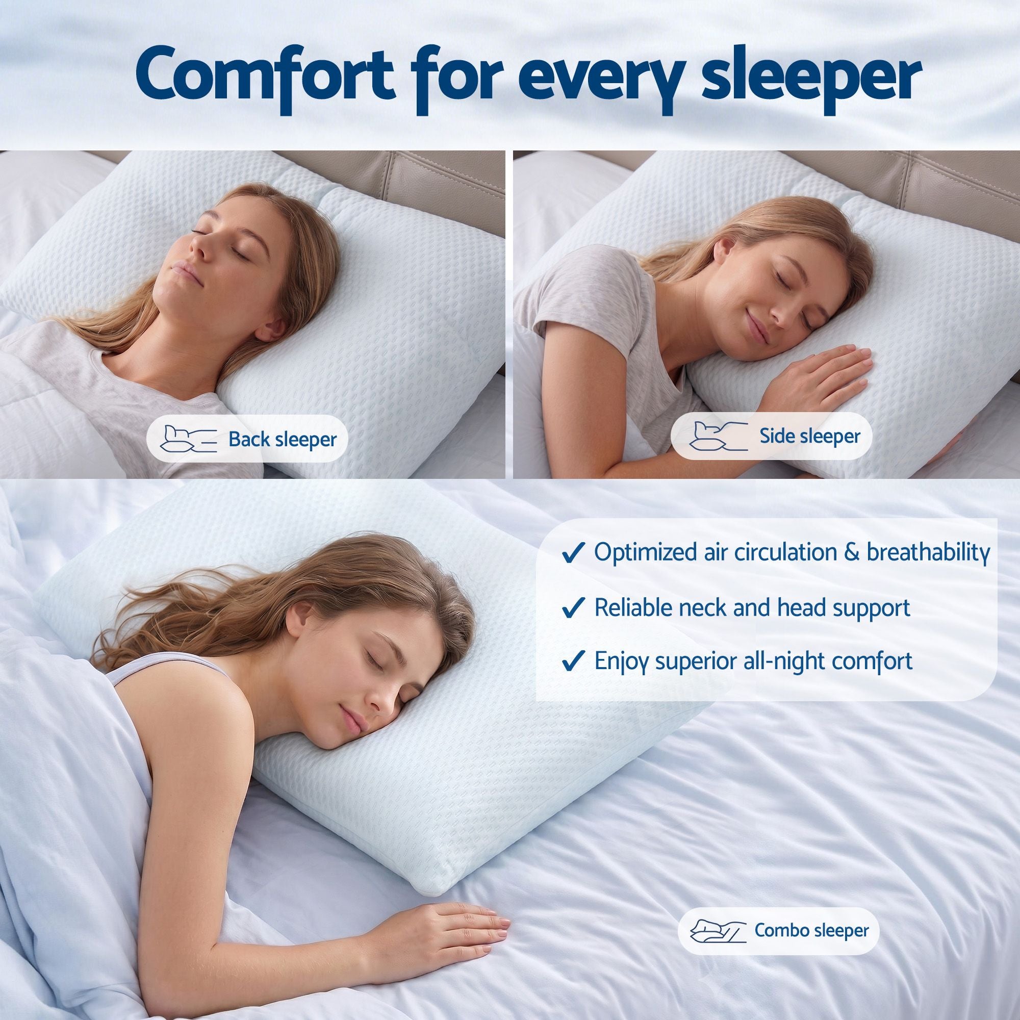 Cooling Memory Foam Pillow 2 Pack, Anti-Flattening Bed Pillows for Hot Sleepers, Adjustable Shredded Gel Side Sleeper Pillow for Neck Support, Washable Cover, 72x50x15cm