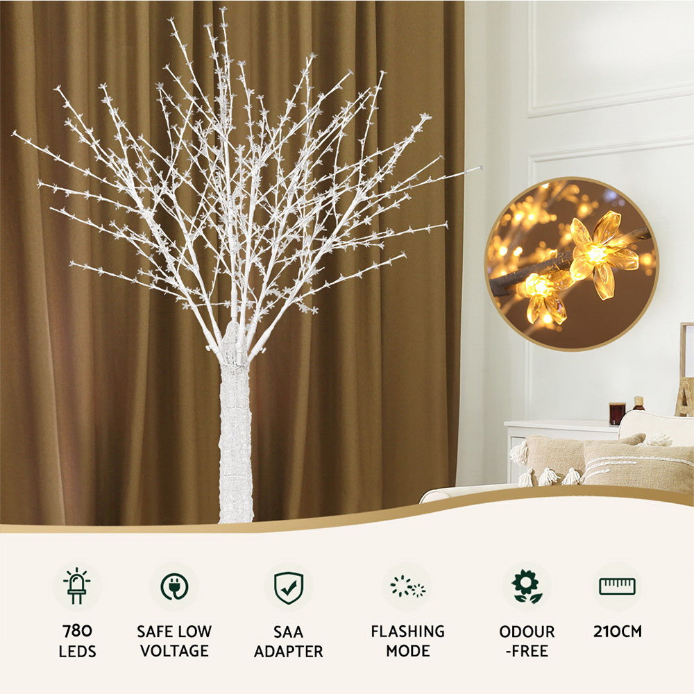 2.1M Christmas Tree 780 LED Lights Cherry Blossom Trees