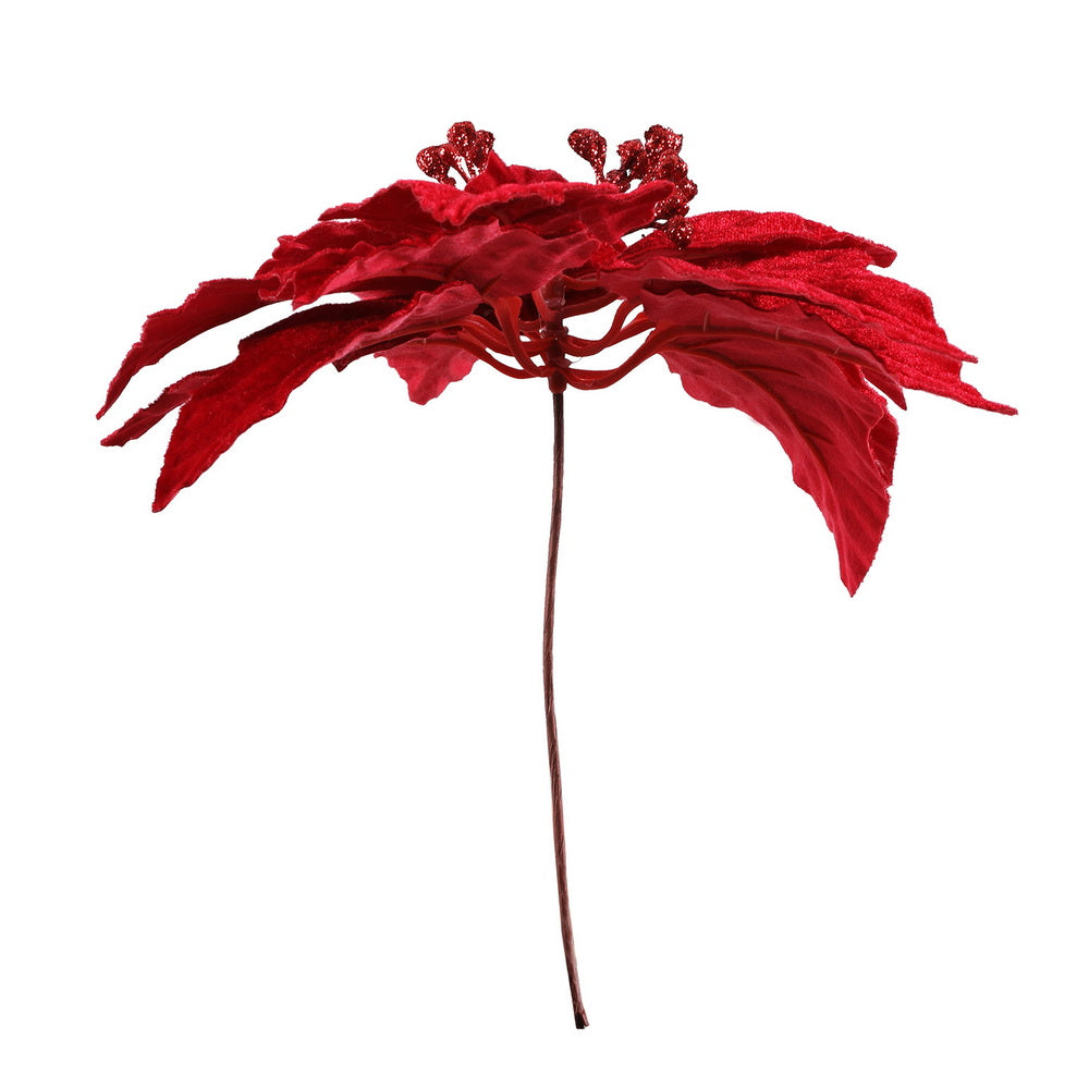 14Pcs Christmas Tree Flowers Set Xmas Garland Wreath Ornaments Red