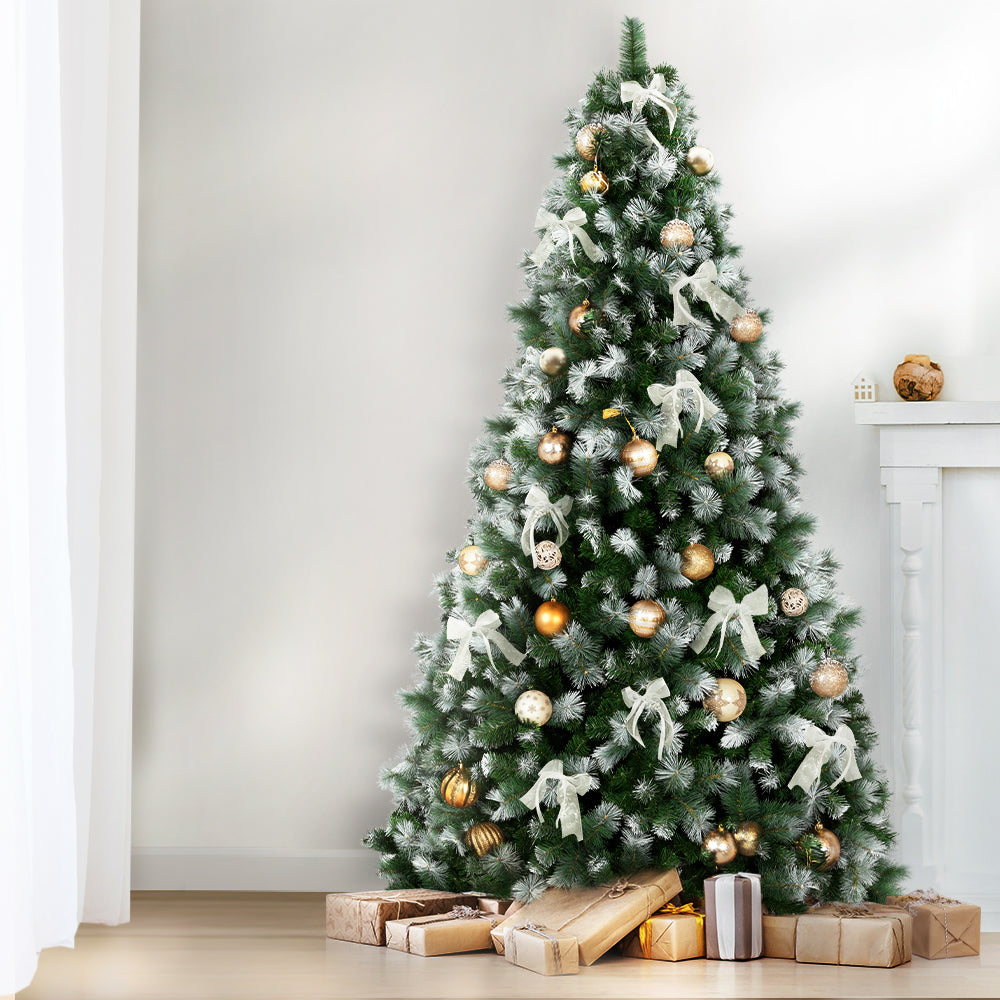 9FT / 2.7M Snowy Pine Needle Christmas Tree – 1765 Tips