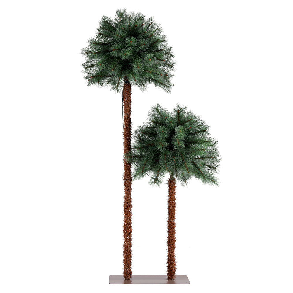 Christmas Tree 1.5+1m LED Xmas Palm Tree Party Decorations 2 in 1