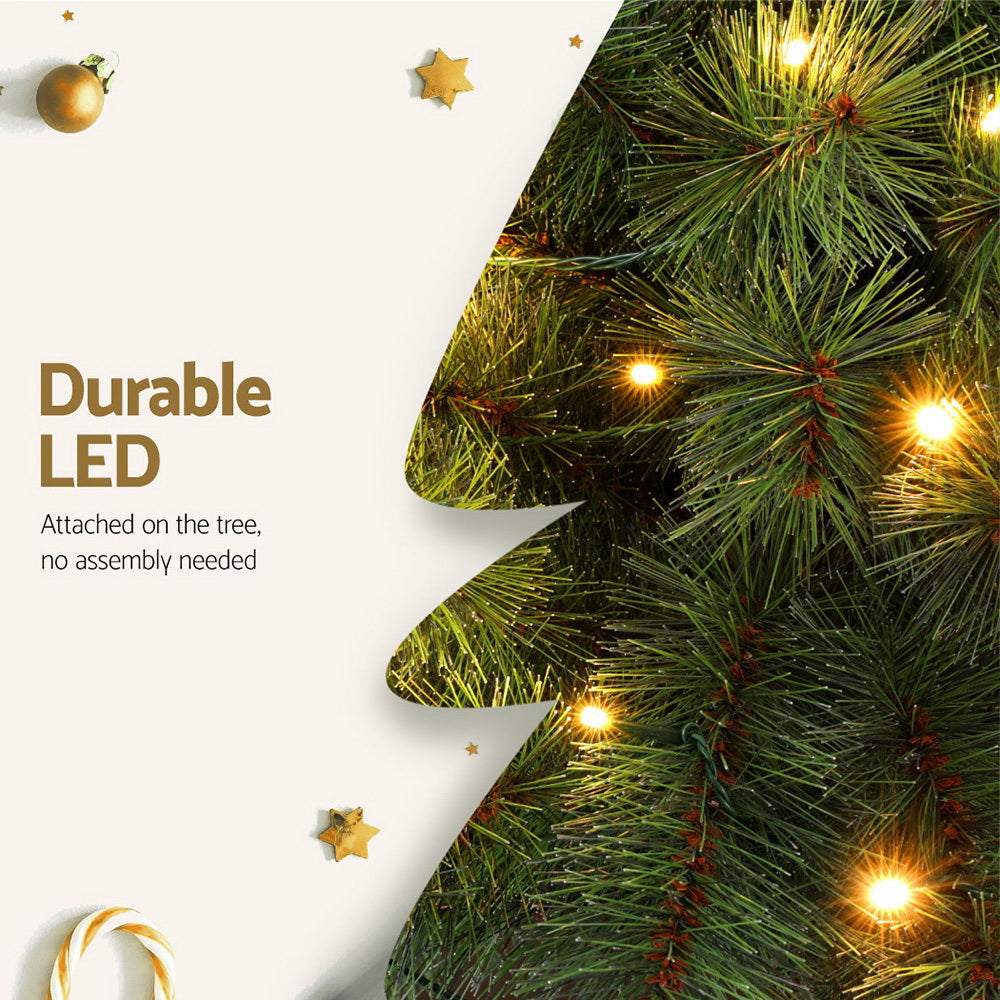 Christmas Tree 1.5+1m LED Xmas Palm Tree Party Decorations 2 in 1