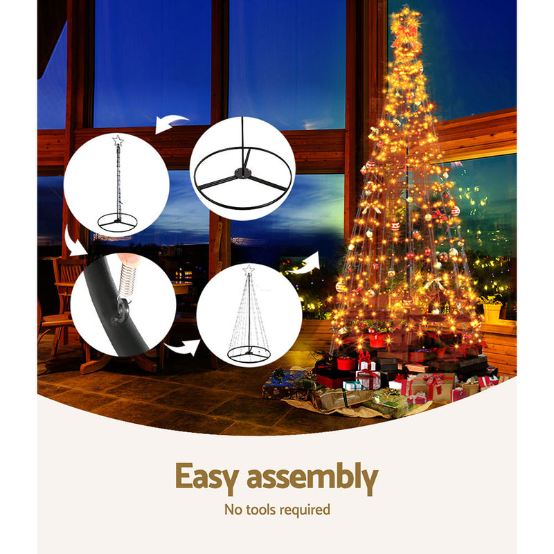 3.6M Christmas Tree LED Solar Warm-7