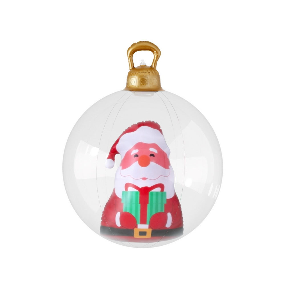 Christmas Inflatable Ball 60cm Santa Decoration Giant Bauble Clear-1