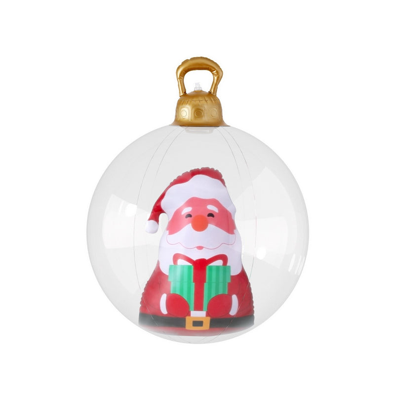 Christmas Inflatable Ball 60cm Santa Decoration Giant Bauble Clear-1