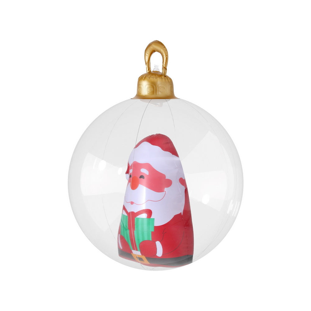 Christmas Inflatable Ball 60cm Santa Decoration Giant Bauble Clear-3