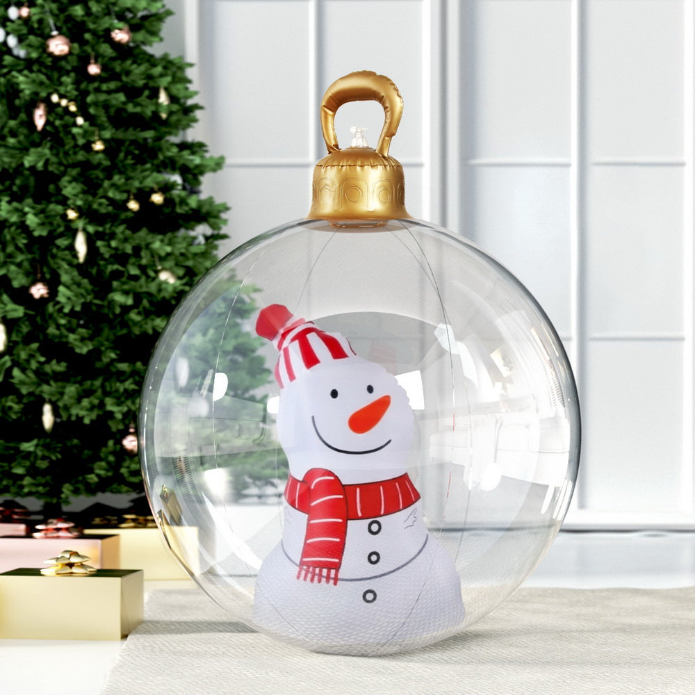 Christmas Inflatable Ball 60cm Snowman Decoration Giant Bauble-7