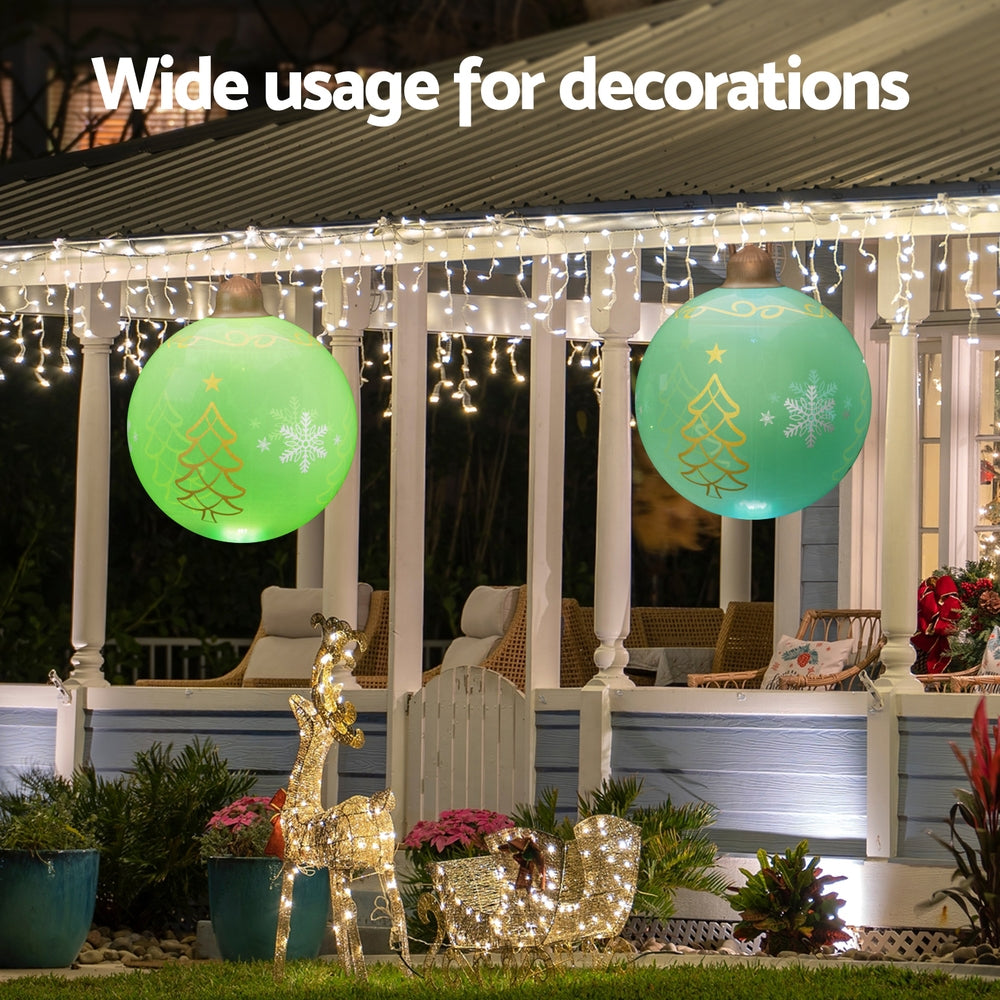 Christmas Inflatable Ball 60cm Led Illuminated Xmas Decoration-4
