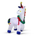 Christmas Inflatable Unicorn 1.8M Tall Outdoor Decorations Illuminated