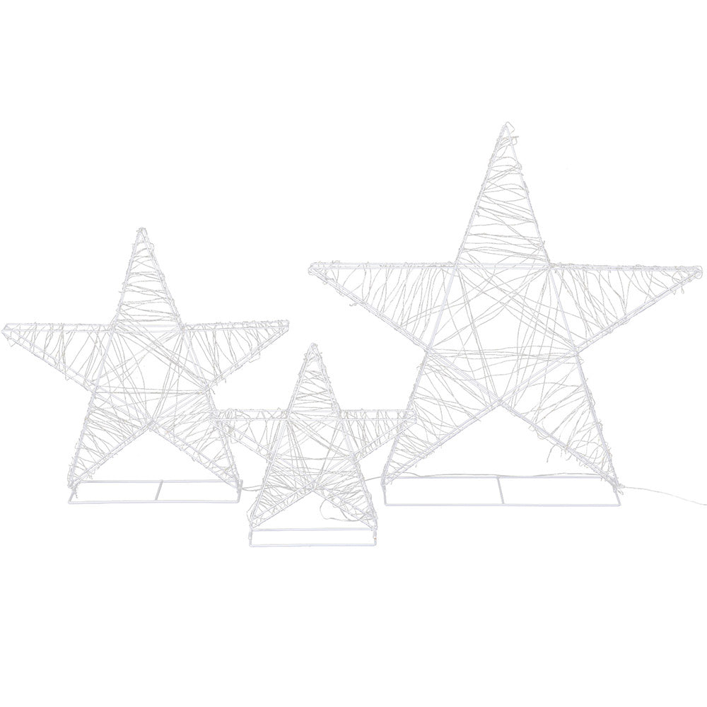 3 PCS Christmas Lights 900 LED Fairy Light Star Decorations