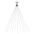 2.5M Christmas Lights Waterfall String Light 300 LED Star Topper