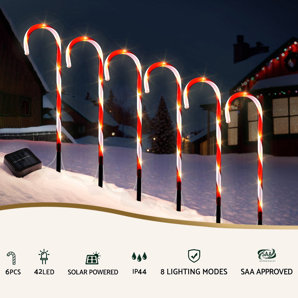 42 LED 6 PCS Christmas Lights Path Ground Light Garden Decorations