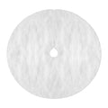 Christmas Tree Skirt 120cm Plush Xmas Fluffy Ornaments Decor White