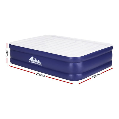 Air Mattress Queen Inflatable Bed Air bed 51cm - Home & Garden > Inflatable Mattress - Bedzy Australia