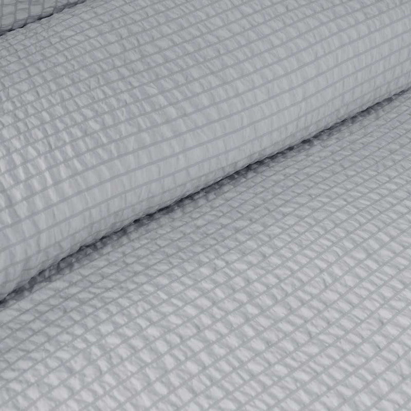 Ardor Ingrid Silver Seersucker Stripe Quilt Cover Set King - Home & Garden > Bedding - Bedzy Australia