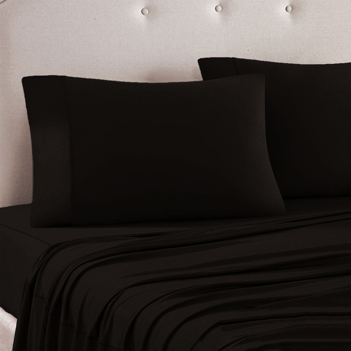 Art Terrace Microfiber Sheet Set Queen 33cm Wall Dark Chocolate - Home & Garden > Bedding - Bedzy Australia