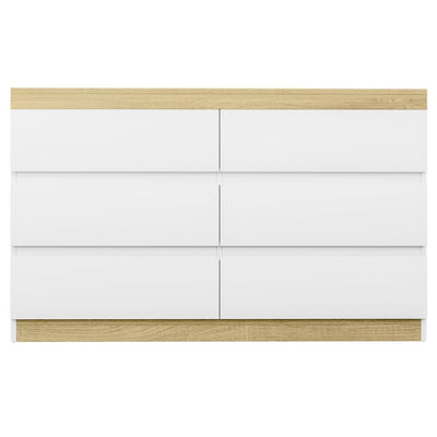 Artiss 6 Chest of Drawers Cabinet Dresser Table Tallboy Storage Bedroom White - Furniture > Bedroom > Dressers - Bedzy Australia
