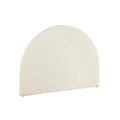 Bouclé Arched Double Bed Head White