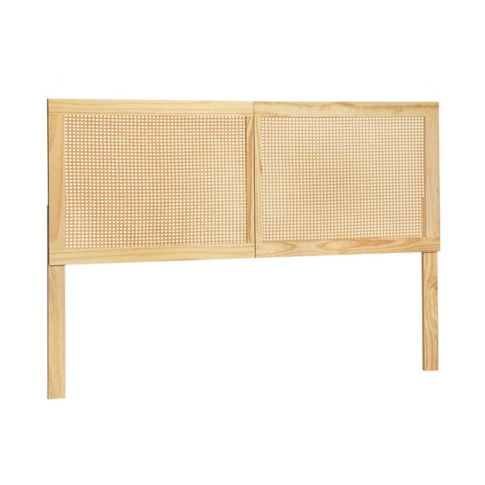 Bed Head Double Size Rattan - RIBO Pine - Furniture > Bedroom - Bedzy Australia