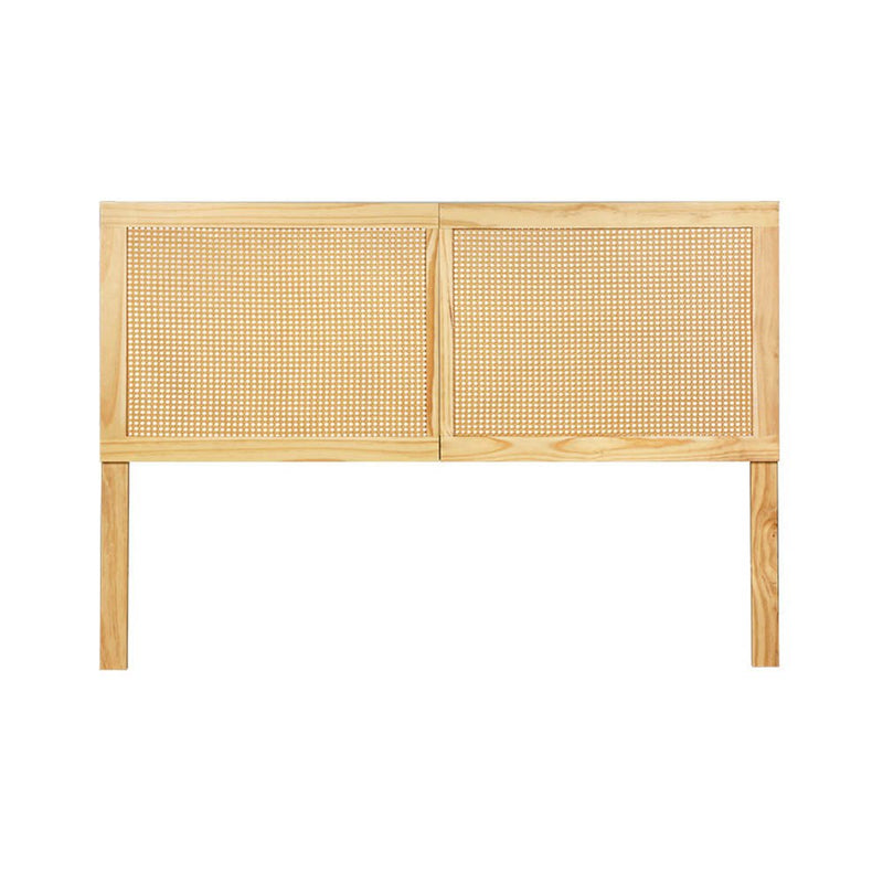 Bed Head Headboard Queen Rattan - RIBO Pine - Furniture > Bedroom > Beds & Bed Frames - Bedzy Australia