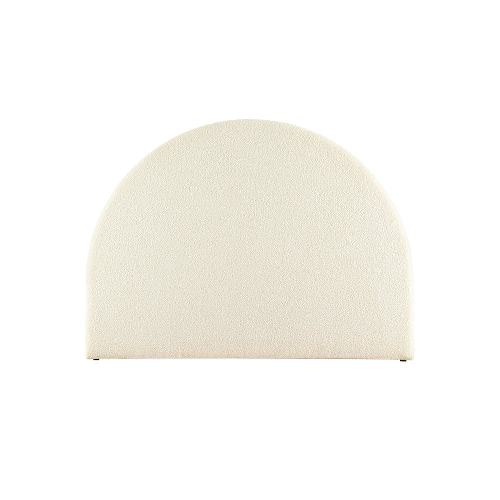 Bed Head Queen Size Boucle - GREI White - Furniture > Bedroom - Bedzy Australia