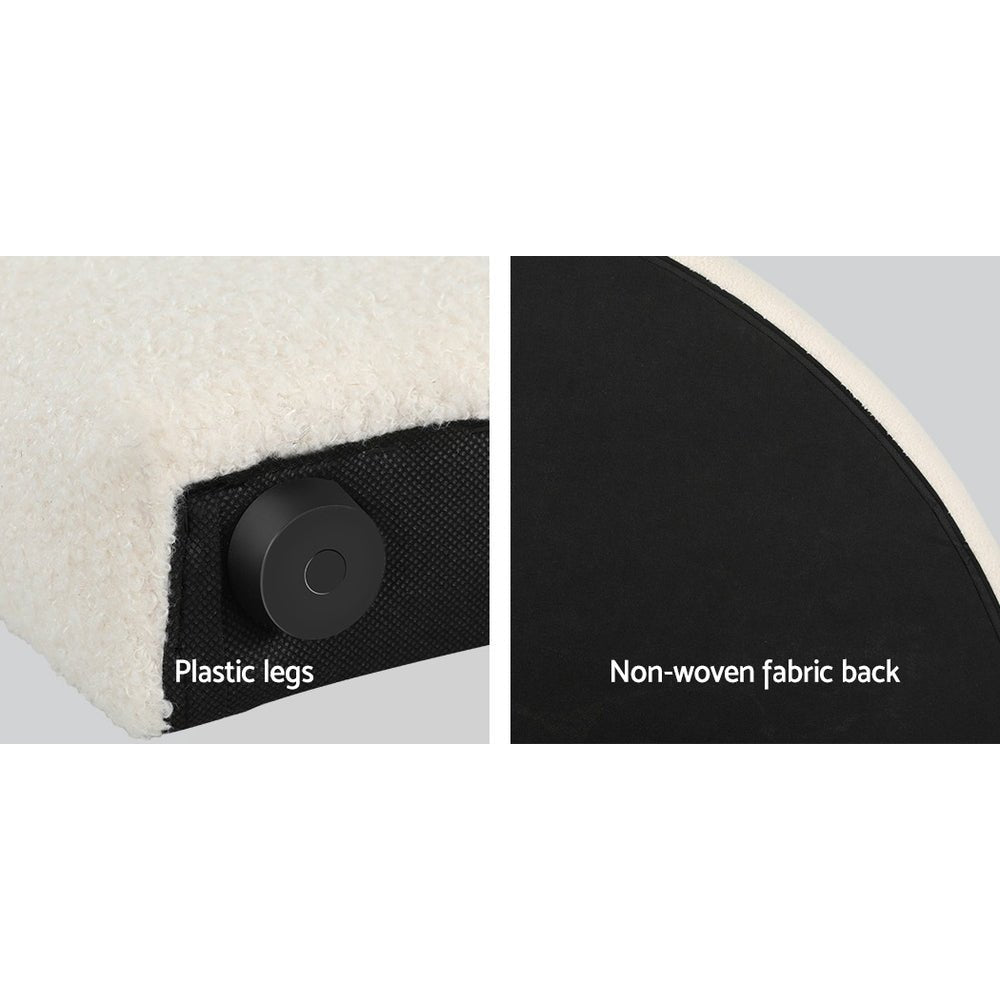 Bed Head Queen Size Boucle - GREI White - Furniture > Bedroom - Bedzy Australia