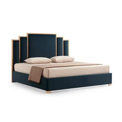 Bedzy Luxe Austin King Bed Frame Turquoise - Furniture > Bedroom - Bedzy Australia