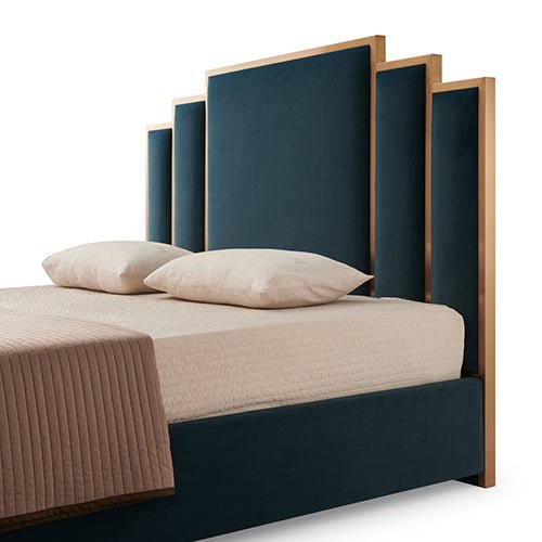 Bedzy Luxe Austin Queen Bed Frame Turquoise - Furniture > Bedroom - Bedzy Australia