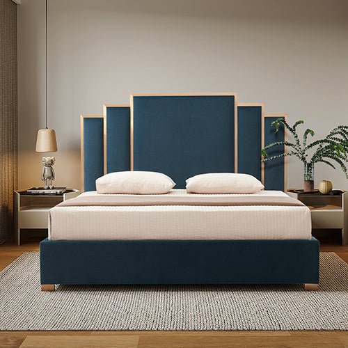 Bedzy Luxe Austin Queen Bed Frame Turquoise - Furniture > Bedroom - Bedzy Australia