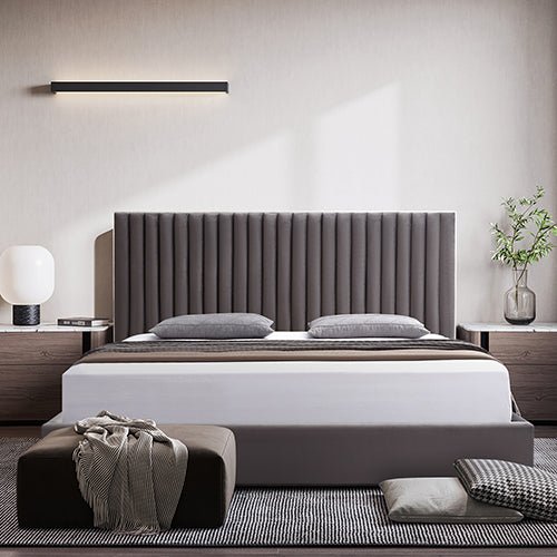 Bedzy Luxe Hillsdale King Bed Frame Grey - Furniture > Bedroom - Bedzy Australia