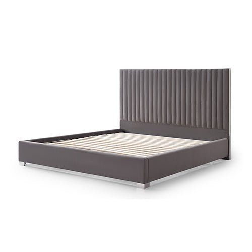 Bedzy Luxe Hillsdale Queen Bed Frame Grey - Furniture > Bedroom - Bedzy Australia