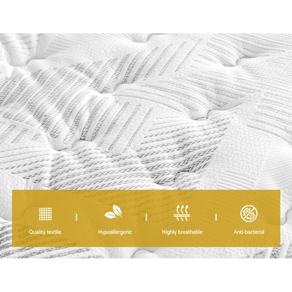 Beryl Series Green Tea Infused Mattress 25cm Thick - Single - Furniture > Mattresses - Bedzy Australia