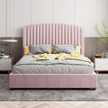Camira Double Size Velvet Bed Frame Pink