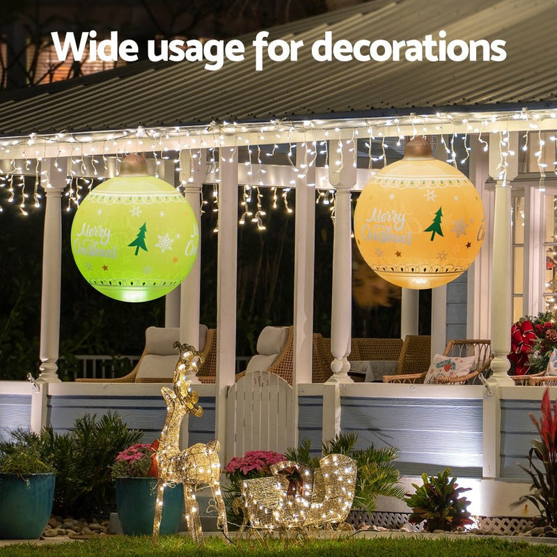 Christmas Inflatable Ball Led 60cm Decoration Giant Bauble Gold - Occasions > Christmas > Christmas Decorations - Bedzy Australia