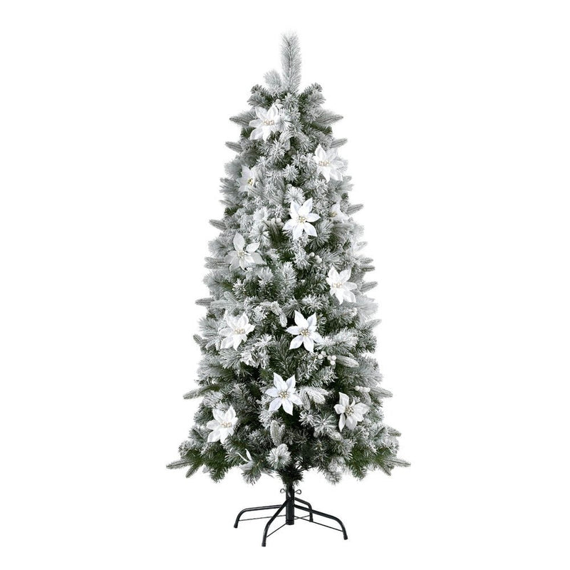 Christmas Tree 1.8m Xmas Tree Snow Flocked Flowers Decor 564 Tips - Occasions > Christmas > Christmas Trees - Bedzy Australia