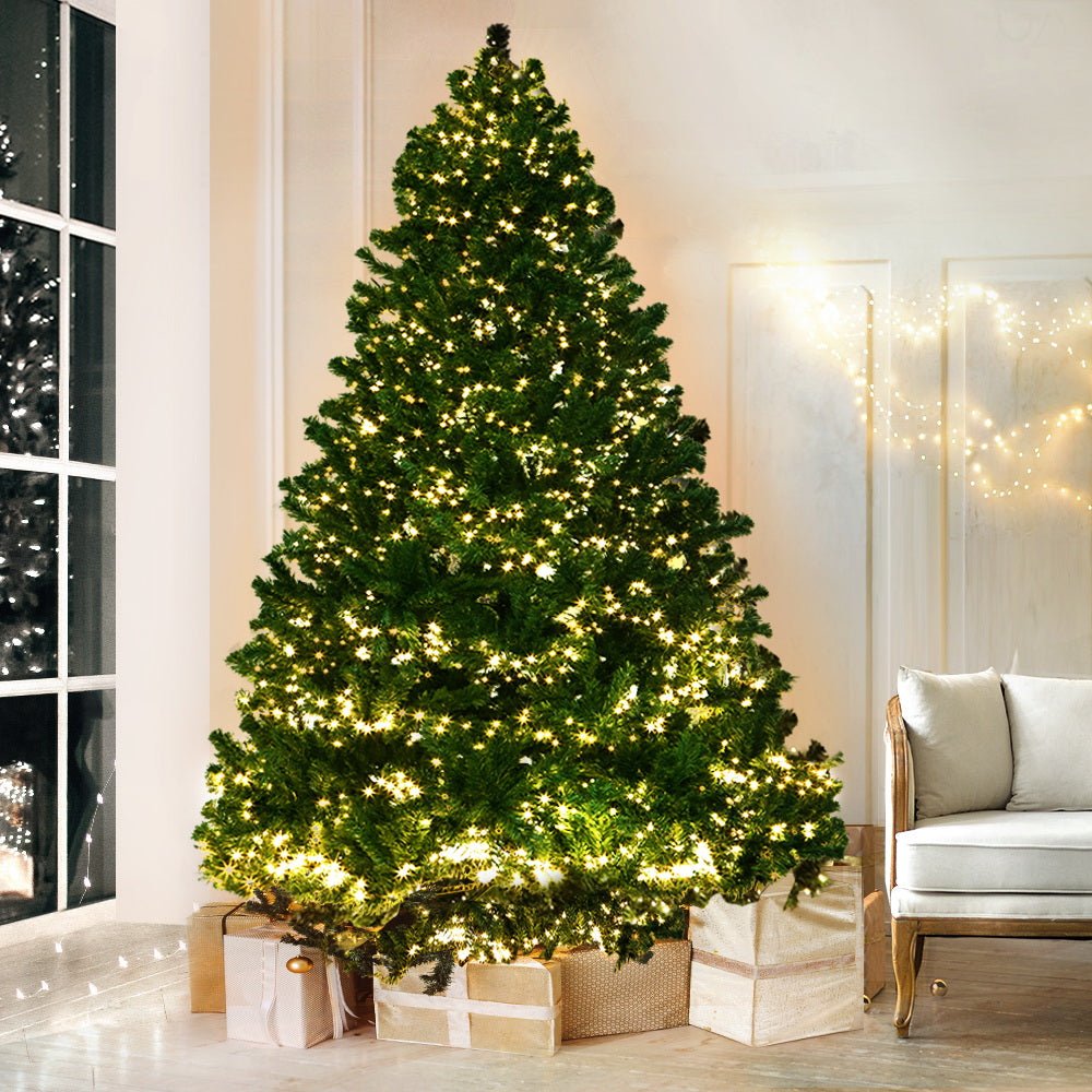 Christmas Tree 1.8M Xmas Tree with 1980 LED Lights Warm White - Bedzy Australia
