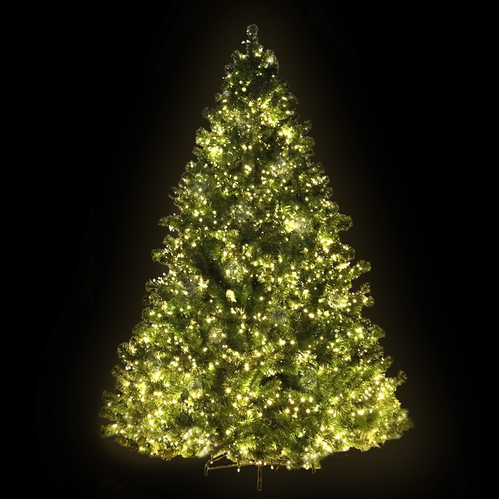 Christmas Tree 1.8M Xmas Tree with 1980 LED Lights Warm White - Bedzy Australia