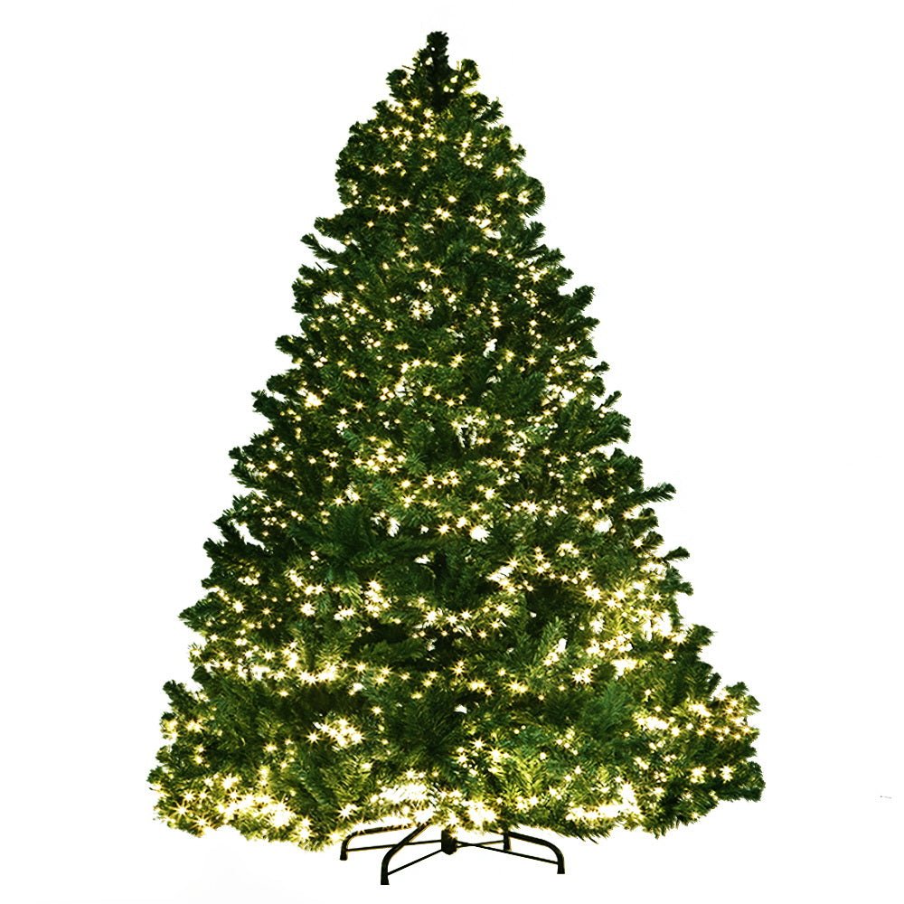 Christmas Tree 1.8M Xmas Tree with 1980 LED Lights Warm White - Bedzy Australia