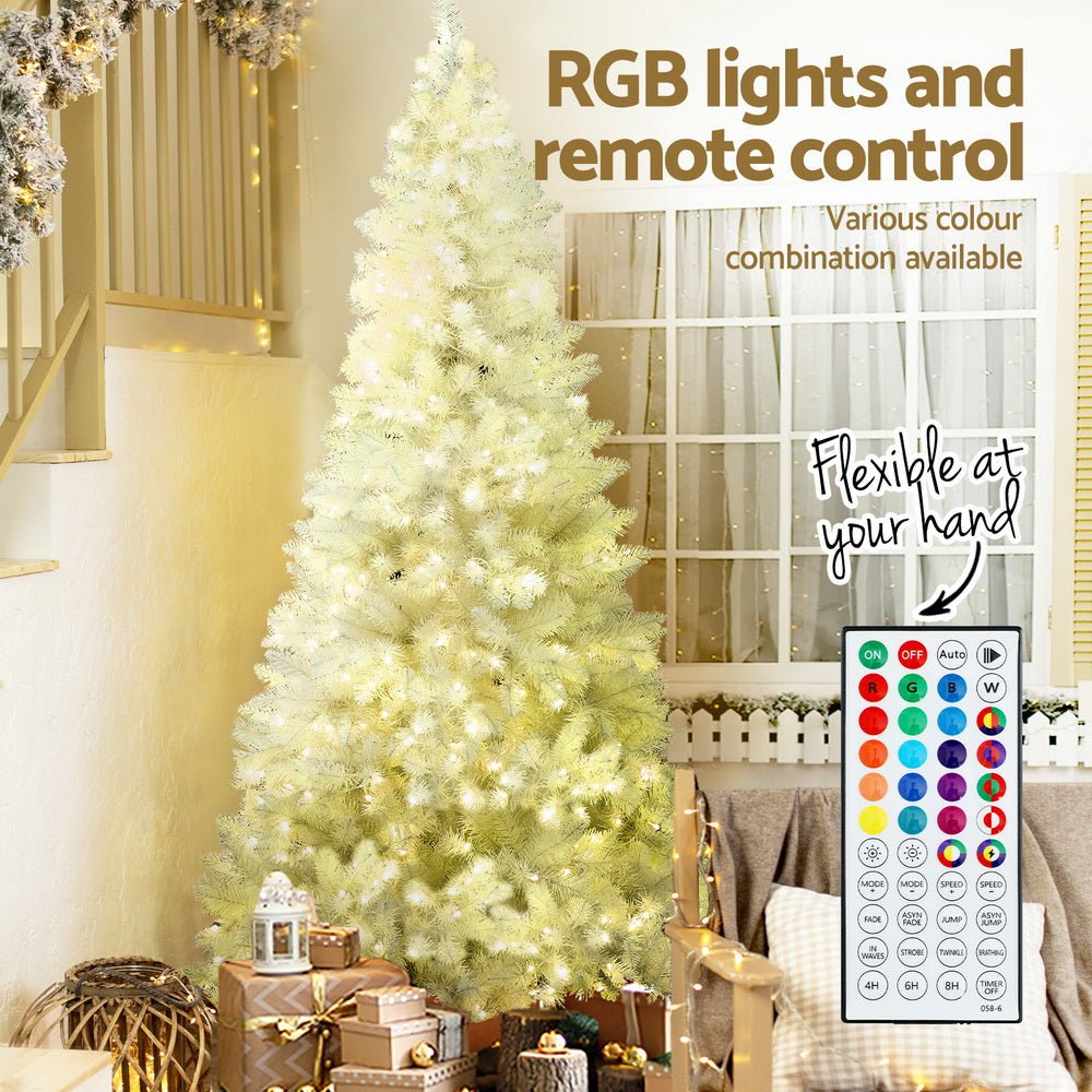 Christmas Tree 2.1m RGB Remote Xmas Party Decorations 1310 Tips - Occasions > Christmas > Christmas Trees - Bedzy Australia