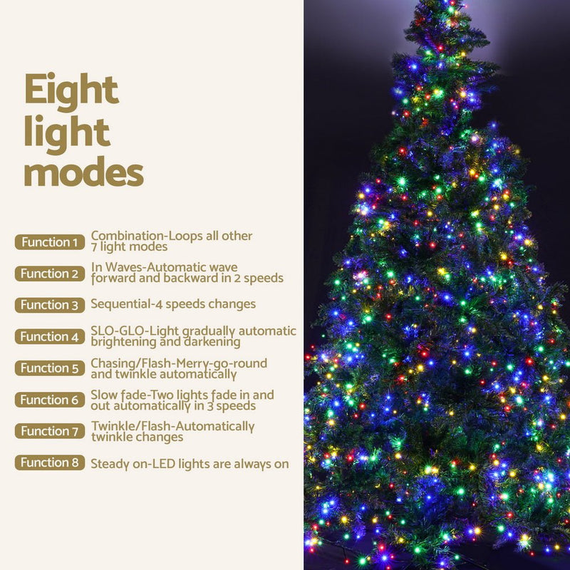 Christmas Tree 2.1m Xmas Tree Decoration 8 Light Mode Multi Colour - Occasions > Christmas > Christmas Trees - Bedzy Australia