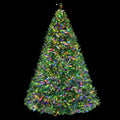 7FT / 2.1M Christmas Tree – 1221 Tips – Pre-lit 2800 Multi-Colour LED Lights (8 Modes)