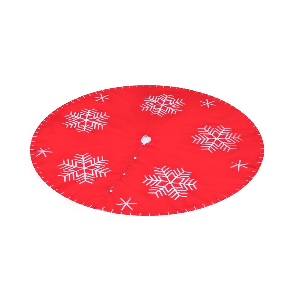 Christmas Tree Skirt 90cm Snowflake Ornaments Party Decorations - Occasions > Christmas > Christmas Decorations - Bedzy Australia
