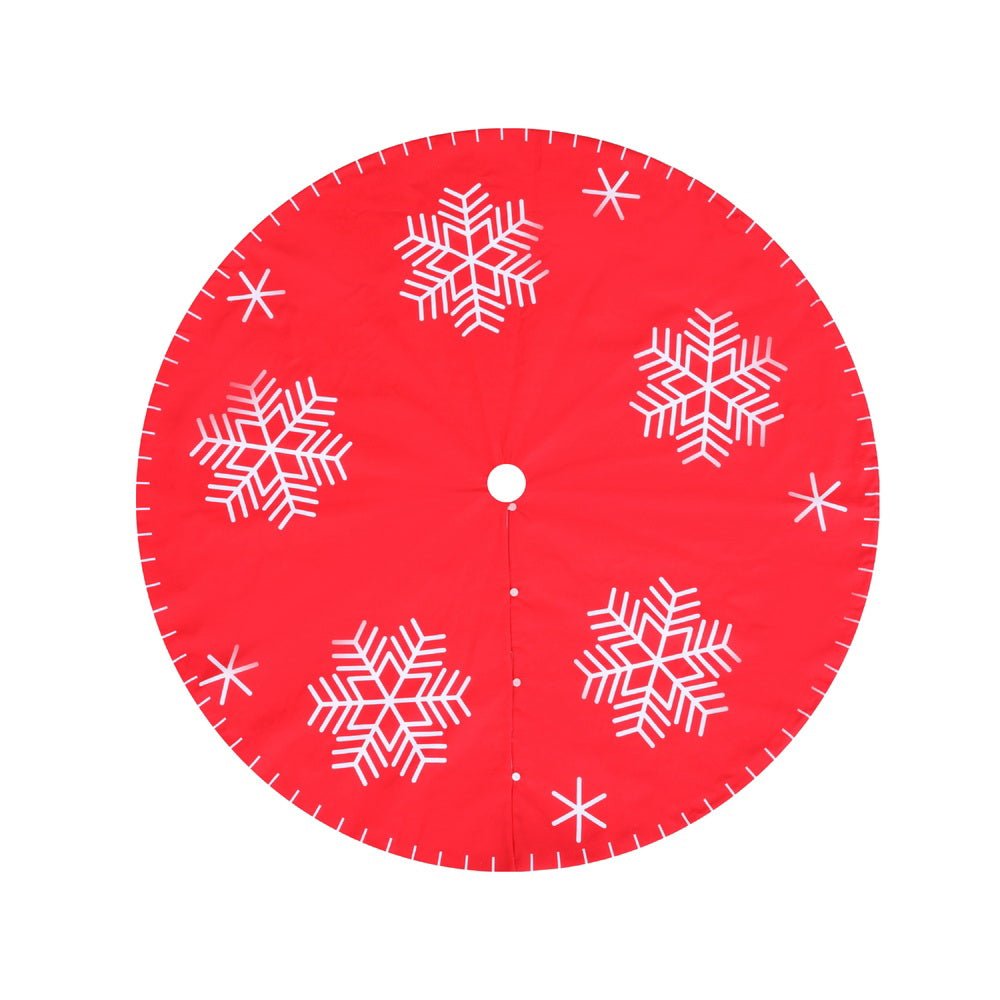 Christmas Tree Skirt 90cm Snowflake Ornaments Party Decorations - Occasions > Christmas > Christmas Decorations - Bedzy Australia