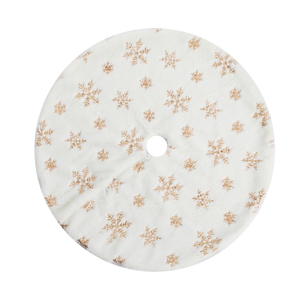 Christmas Tree Skirt 90cm Snowflake Ornaments Xmas Decorations - Occasions > Christmas > Christmas Decorations - Bedzy Australia